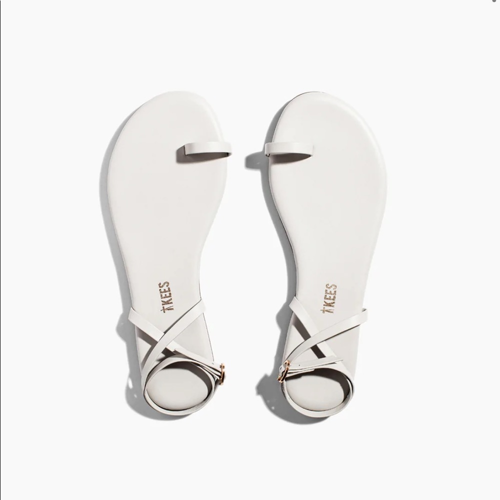 Never worn Size 8 Tkees Phoebe Sandals in Stone